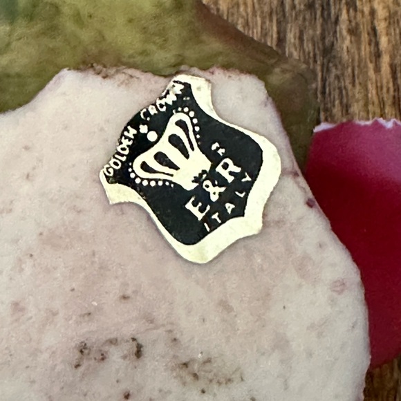 Vintage Golden Crown E & R Italy Red Rose Creamware MCM - Picture 7 of 7